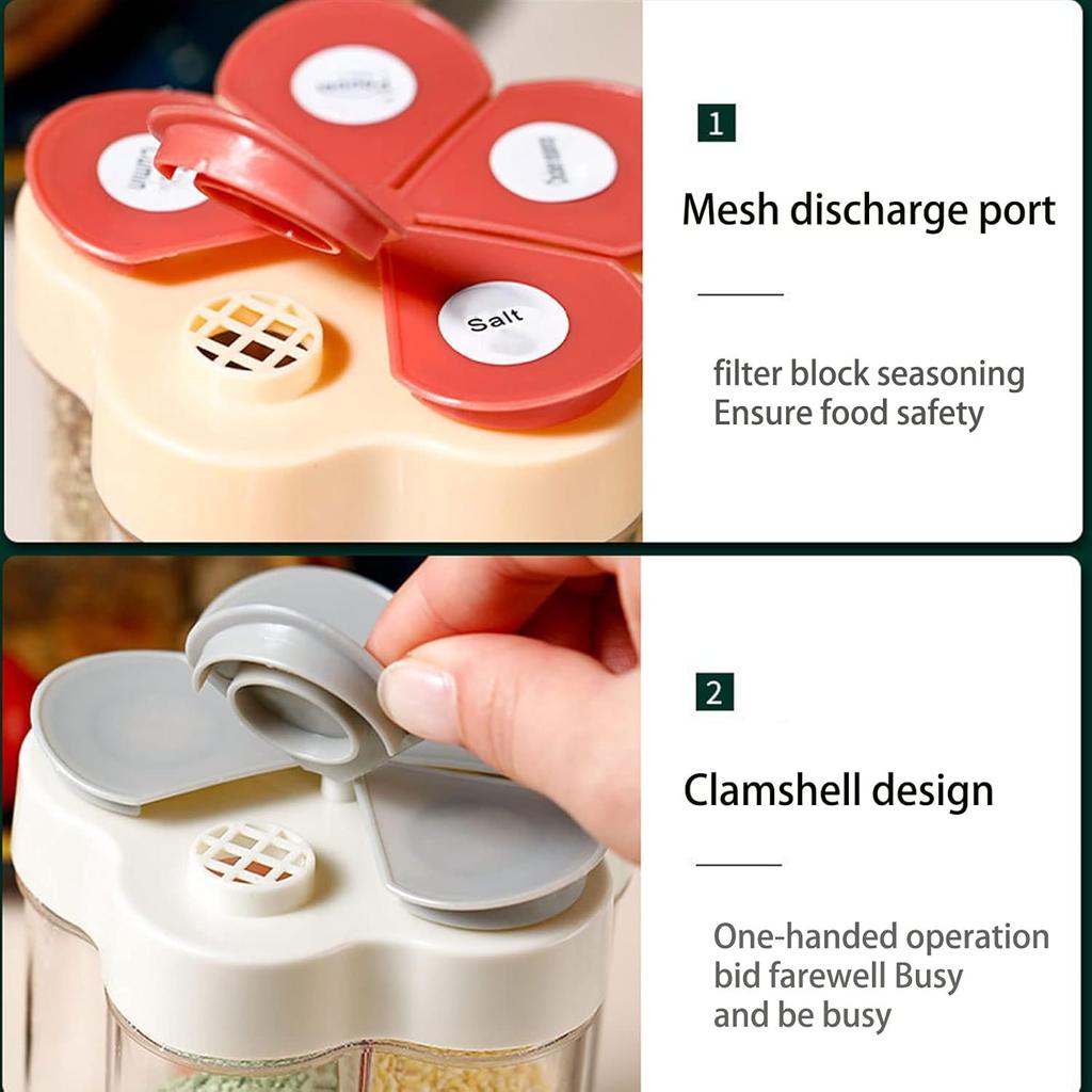 Multi-function Kitchen Household Seasoning Bottle Salt Pot Container Condiment Monosodium Glutamate Seasoning Box Kitchen Tools