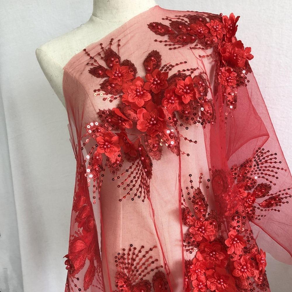 Bead Phoenix Tail Flower Flower Mesh Embroidery Embroidery Patches New Clothing Sew Patches Skirt