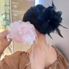 Cloth Hair Claw Feather Flower Tassel Hairgrips Headwear Elegant Grasping Clip Party