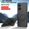 KEYSION Противоударный чехол для Realme 10 Pro + 5G, матовый жесткий пластиковый чехол-подставка с кольцом, задняя крышка для телефона OPPO Realme 10 Pro 5G