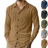 Autumn Corduroy Button-down Work Shirt Casual Loose Men's Cardigan Jacket