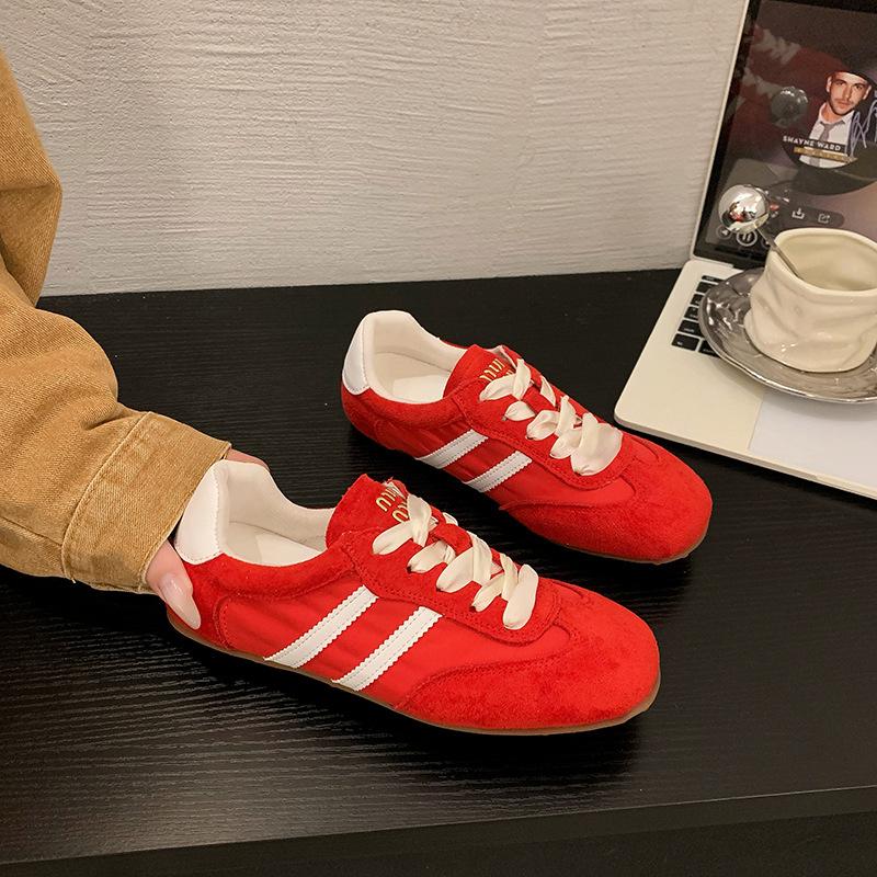 Женские немецкие тренировочные туфли на тонкой подошве, кожаные, с внутренней танкеткой, новая расцветка 2025, на шнуровке, туфли Forrest Gump, универсальные спортивные и для отдыха, с застежкой boa