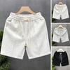 Men Sports Shorts with Elastic Waist Straps Summer Casual Shorts Leisure Work