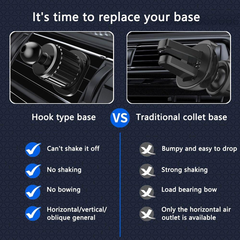 Cellphone Bracket Stand Car Air Outlet Hook Mobile Phone Holder Air Vent Mount Car Air Vent Clip