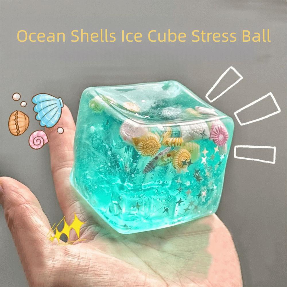 Cartoon Design Ocean Sensory Fidget Toy Star Shell Blue Pinch Cube Gift Stress Balls Wedding Party