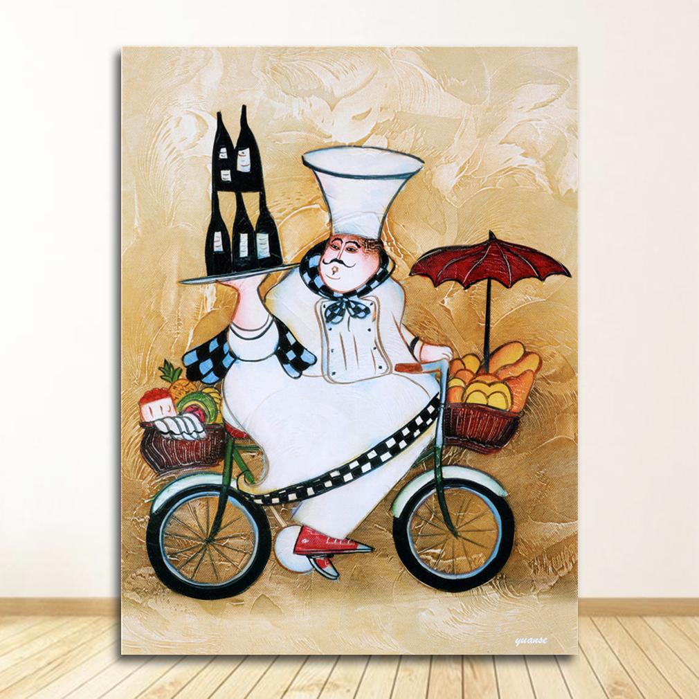 Кофейня холст украшение дома без рамки мультфильм аниме ресторан живопись пекарня повар плакат кухня настенная живопись печать картина