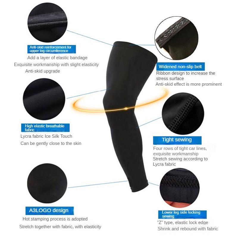 1 шт. компрессионные гетры для баскетбола и футбола, велосипедные носки до колена с рукавами до икры, УФ-солнце, дышащие гетры для мужчин и женщин