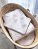 Newborn bedding set with filling, 2 pieces, 75x100cm, beige teddy bear with rainbow