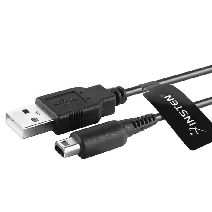 USB-кабель для зарядки - INSTEN - Для консоли Nintendo DSi, 3DS, 2DS - Черный - Мультиплатформенный - Зарядное устройство
