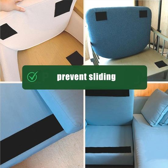 2 рулона самоклеящейся ленты-липучки с клейкой основой, простая в использовании лента-липучка для предотвращения скольжения для ковров