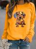 Winter Round Neck Fashion Sweatshirt with Long Sleeves, Featuring a Variety of Popular Patterns for Women