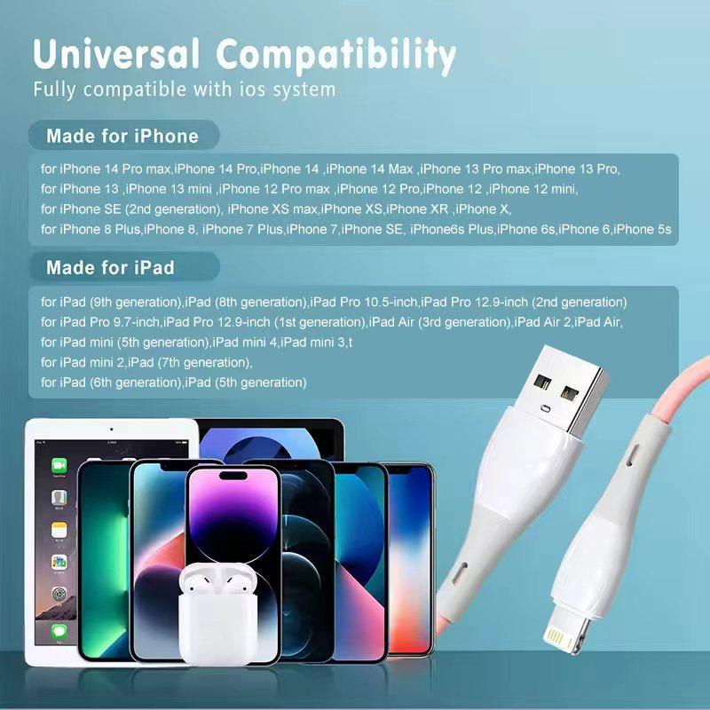 MFi Certified USB Lighting Cable Fast Charging Cable For iPhone 14 13 12 Pro Max X XS XR 8 7 Plus iPad Charger Cord 0.9M 1.8M