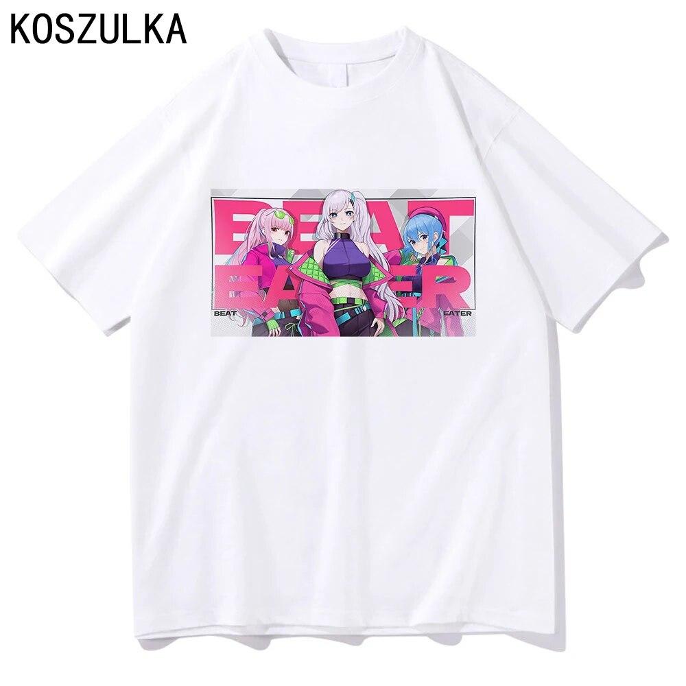 Футболка Calliope Anime Hololive Suisei, хлопковая футболка, летние футболки Kawaii Pavolia Reine, одежда, забавная женская/мужская толстовка унисекс