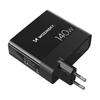 Wozinsky Cgwcb 140W Gan настенное зарядное устройство 3 X Usb-C / 2 X Usb-A - черный