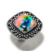 Dicorich Glass Handmade 925 Sterling Silver Jewelry Ring Size 8 N4c84