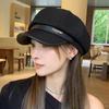 Wind Niche Octagonal Beret Small Head Circumference Short Brim Newsboy Hat Autumn and Winter Retro Painter Hat Average Size Cloud Hat
