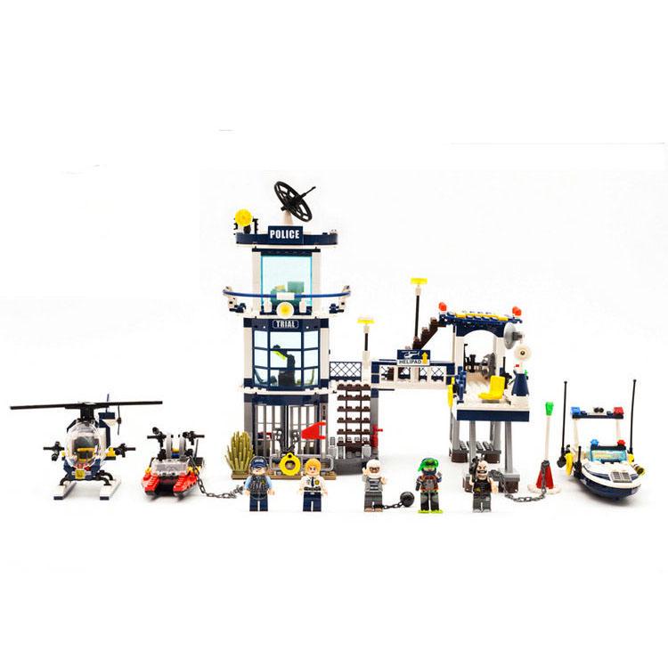 Military Series Police Rescue Plan Helicopter Building Blocks Model Brick Toy Kids Toy Gift