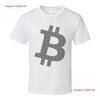 Футболка с QR-кодом Bitcoin винтажная стиранная универсальная мужская эластичная с принтом удобная уличная дышащая стильная повседневная