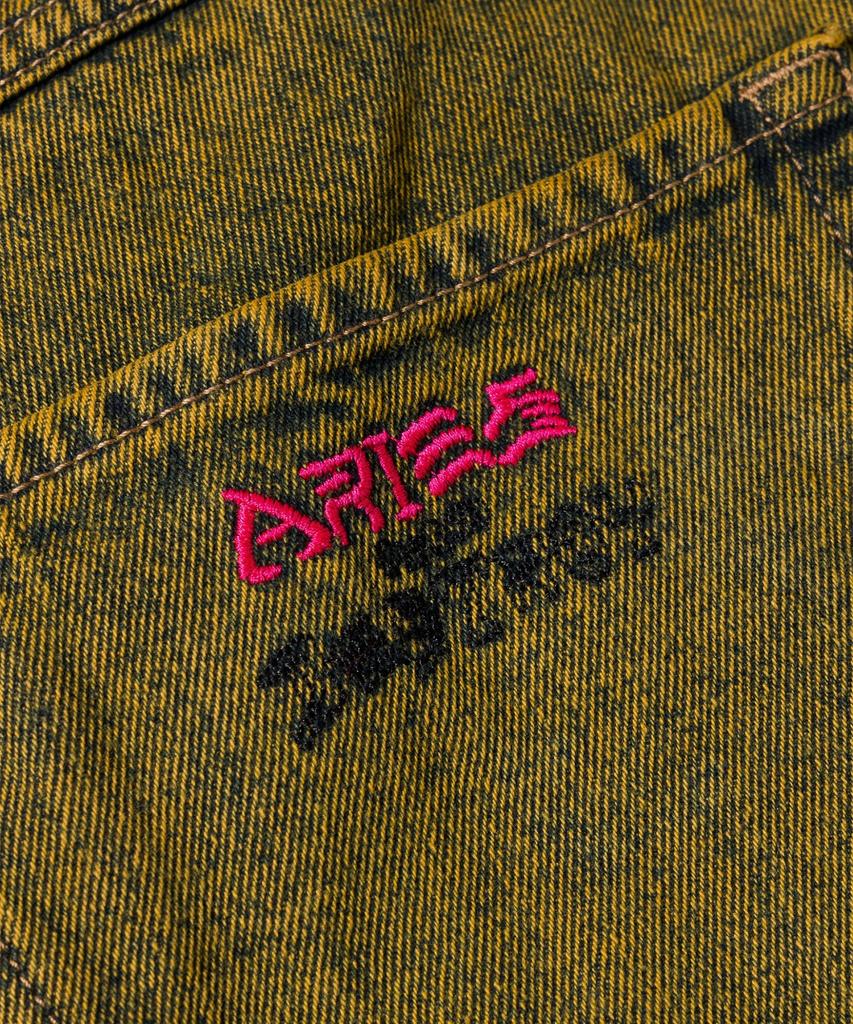 Aries (ИЛИ) Джинсы Баттен с кислотной стиркой Золотые
