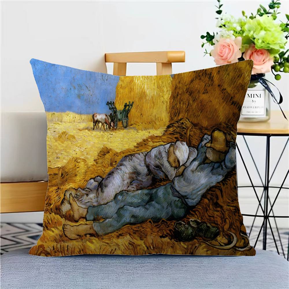 Painter Van Gogh Cushion Cover Pillow Cover Decor Pillowcase Printed Cushion Case For Couch