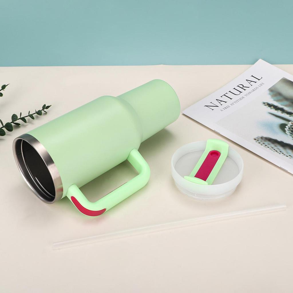 Термокружка дорожная из нержавеющей стали 40 унций с ручкой и соломинкой