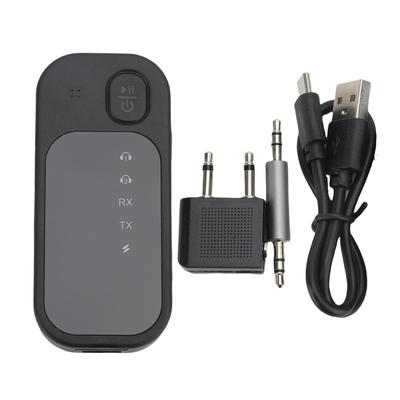 Приемник-передатчик Bluetooth 5.4 с шумоподавлением, клипса, беспроводной автомобильный Bluetooth AUX-адаптер 2-в-1 для 2 наушников