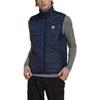 Adidas Originals Padded Puffer Solid Color Striped Logo Zip Stand Collar Vest Men Vests Blue HL9216