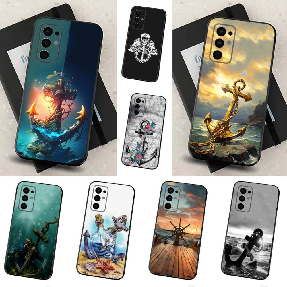 Морской Якорь Парусный Спорт Для Samsung Galaxy A53,31,52,72,41,22,73,32,71,Note,J7,8,9,5G Мягкий Черный Силиконовый Чехол для Телефона