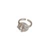 Geometry Round Ball Coffee Cup Spoon Adjustable Opening Rings For Women Fashion New Jewelry Gift Party Daily anillos