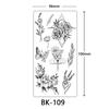 Women Sexy Temporary Tattoo Stickers Black Roses Pattern Full Flower Design Used for Arm Body Art Big Large Fake Tattoo Stickers