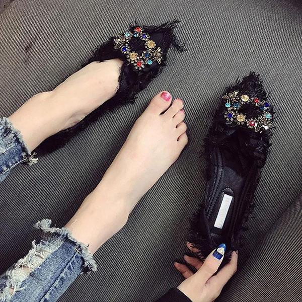 Женская весенне-летняя обувь с острым носком, осенняя повседневная универсальная обувь на плоской подошве, большие размеры, праздничная обувь с мягкой подошвой