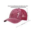 Breathable Cross Embroidery Hat with Mesh Peaked Cap Fashion Hip Hop Baseball Cap  Outdoor