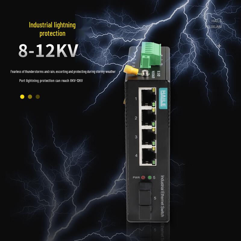 HAILE Industrial 100Mbps Fiber Optic Media Converter Switch