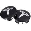 ANC1 4pcs 56mm Black Silver Car Wheel Center Caps Rims Hub Cover Logo For Tesla Model 3 Y X S Hubcaps Auto Accessories