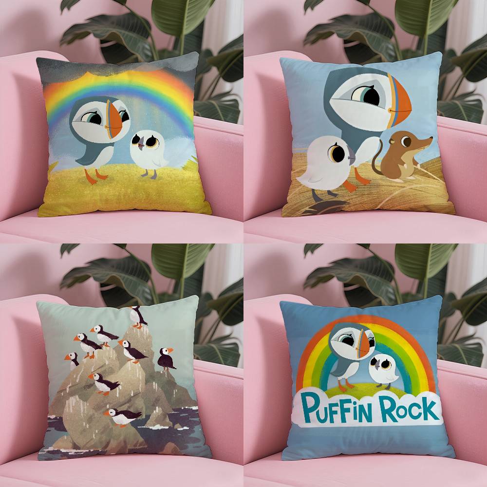 Kwaii Puffin Rock P-Дошковая наволочка с индивидуальной печатью, наволочка из матового флиса, на ощупь как детская кожа, экологичная сублимационная печать Cu