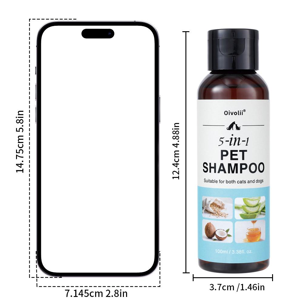 Deep Cleansing 5-in-1 Pet Shampoo - For Cats Dogs Full Body Use, Soft Combing Fluffy Clean Grooming