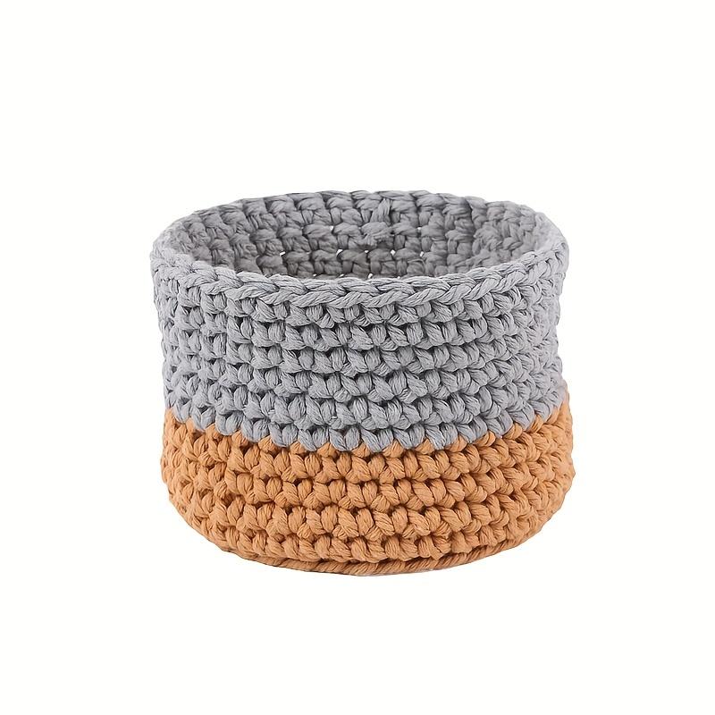 1 шт. Корзина для хранения из хлопка ручной работы - для мелочей, ключей, органайзер для рабочего стола и журнального столика