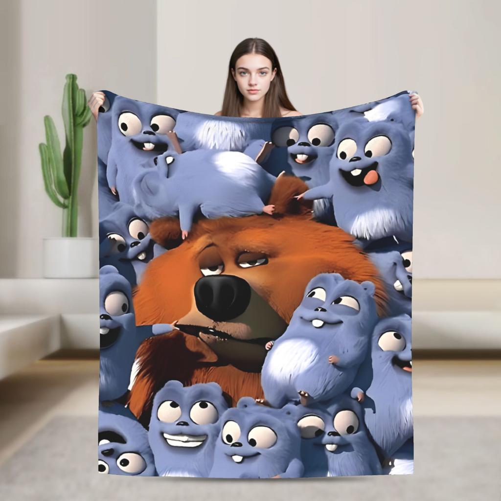 Grizzy and Lemmings Blanket Super Soft Warm Throw Blankets for Couch 50x60 Inch Multiple Sizes Bedding Throws