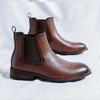 Классические ботинки челси, мужские повседневные кожаные ботинки с острым носком, 2024, брендовые удобные модные ботинки для отдыха на плоской подошве, дизайнерская обувь