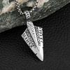 New Design Stainless Steel Vikings Arrowhead Pendant Necklaces For Men Nordic Odin Rune Necklace Pagan Jewelry Gift