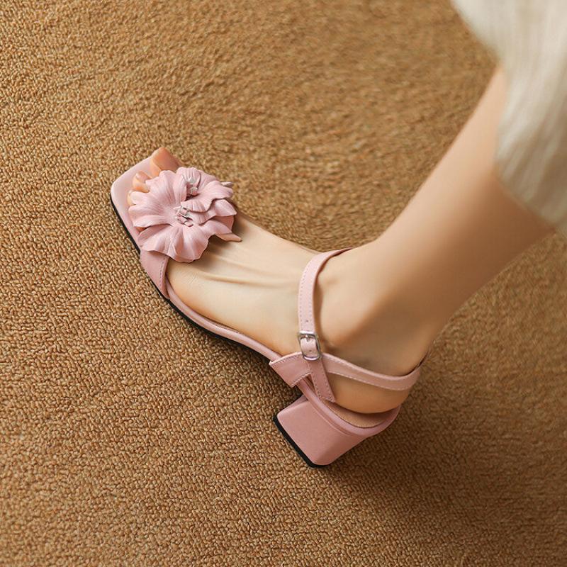 Летние женские сандалии на среднем каблуке, размер, пряжка, повседневные, серебристые, резиновая мягкая подошва, женская обувь, новые сандалии с перемычкой, женские