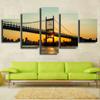 5Pcs 5 Pieces Canvas Wall Art Poster and Print Living Room New York Bridge No Framed Paintings Home Decor Abstract 5 Panel