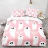 3D Print Halloween Boo Cartoon Bedding Set Soft Comforter Cover With 1/2pcs Pillow Shams For Kids Adults Microfiber Quilt Cover
