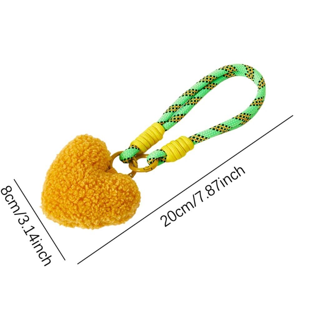 Плюшевый ремешок для телефона Красочные сумки Плетеный шнурок Милые подвесные аксессуары