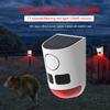 Solar Infrared Motion Sensor Alarm with Strobe Light Sound Noise Maker Animal Repeller for Yard Farm Garden