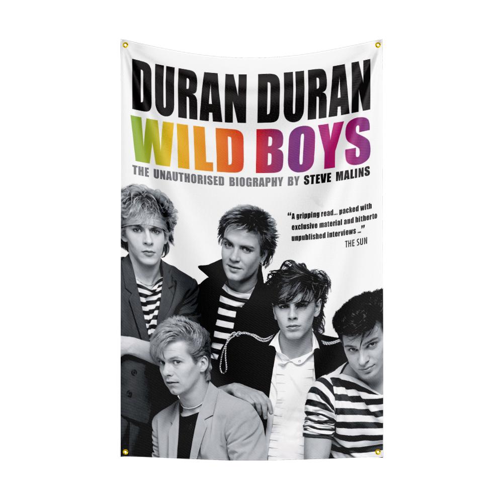 The Dduran Duran Flag Rock Music Band Banner Hd Printing Tapestry Exhibition Music Band Fans Garage Decor