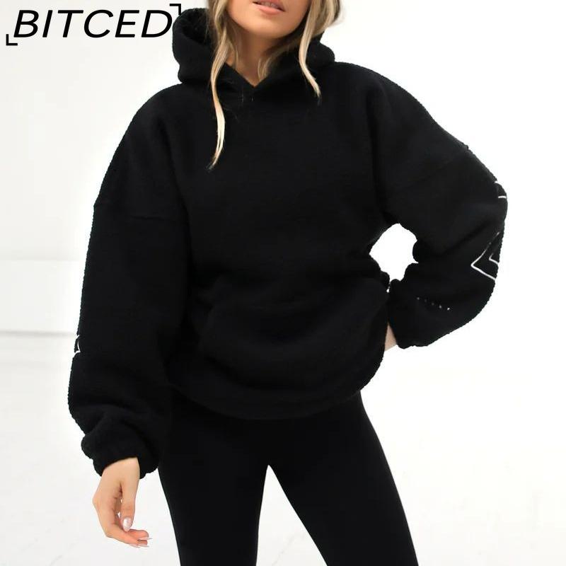 Толстовка с капюшоном BITCED на флисовой подкладке с вышивкой стежком «пуф» из осенне-зимней коллекции модного бренда уличной одежды