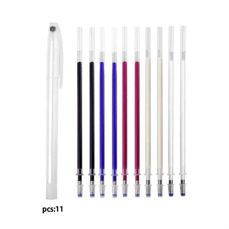 10 Pcs Fabric Markers Pencil Fade Out for Drawing Lines Disappearing Marker Pens Heat Erase Pen PP Multi Purpose DIY Craft Sewing Accessories