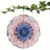 Vibrant Blue and Orange Wind Chime for Garden Decor with 360 Degree Hanging