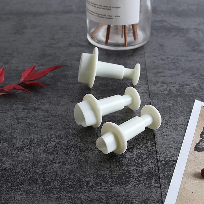 3Pc Heart Fondant Plunger Set Valentines Love Sugar Craft Cake Decorating Baking